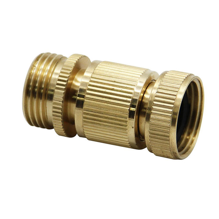 3,4 NPT Solid Brass Male and Female Connector Garden Hose Quick Connect Water Pipe Connectors Fitting w, Washers Image 3