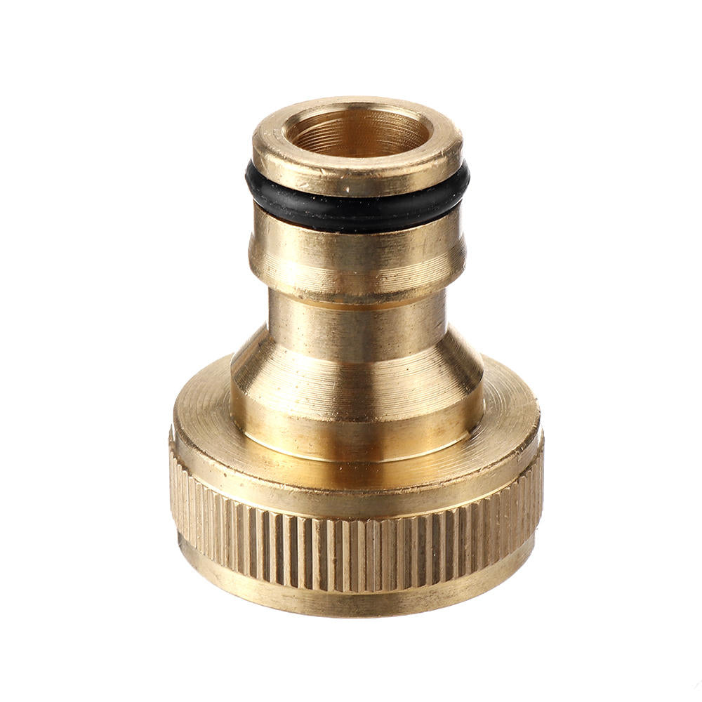 3,4 BSP Solid Brass Male and Female Connector Garden Hose Quick Connect Water Pipe Connectors Fitting w, Washers Image 2