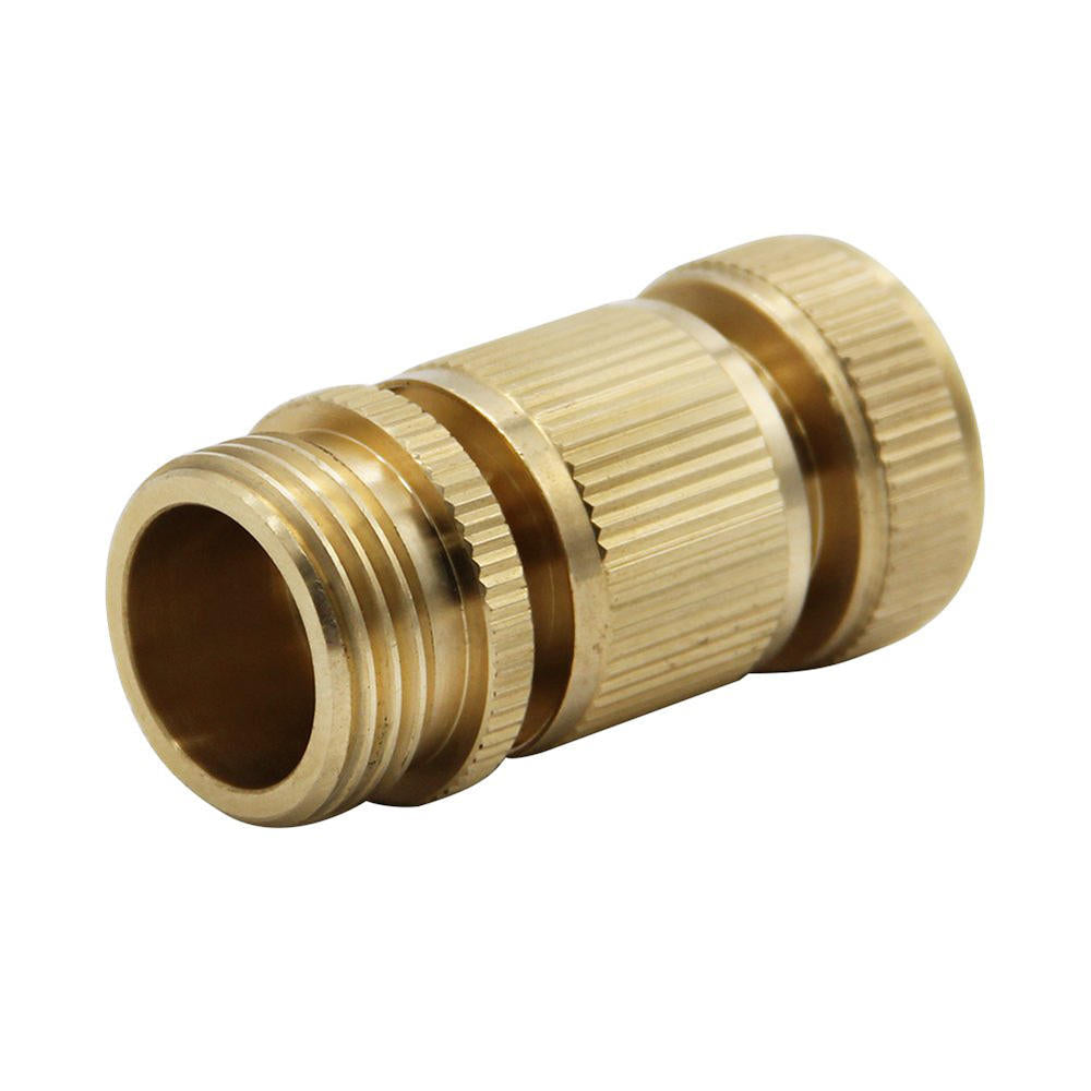 3,4 NPT Solid Brass Male and Female Connector Garden Hose Quick Connect Water Pipe Connectors Fitting w, Washers Image 4