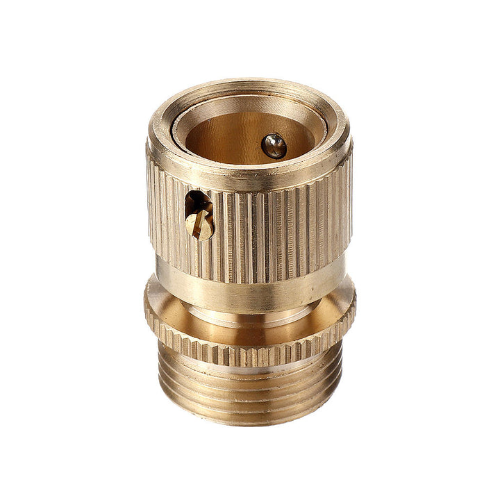 3,4 BSP Solid Brass Male and Female Connector Garden Hose Quick Connect Water Pipe Connectors Fitting w, Washers Image 4