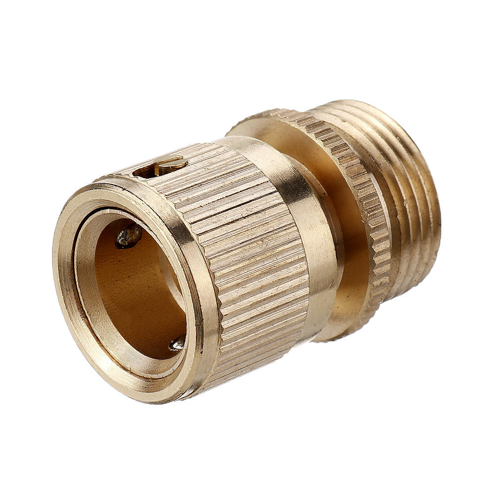 3,4 BSP Solid Brass Male and Female Connector Garden Hose Quick Connect Water Pipe Connectors Fitting w, Washers Image 5