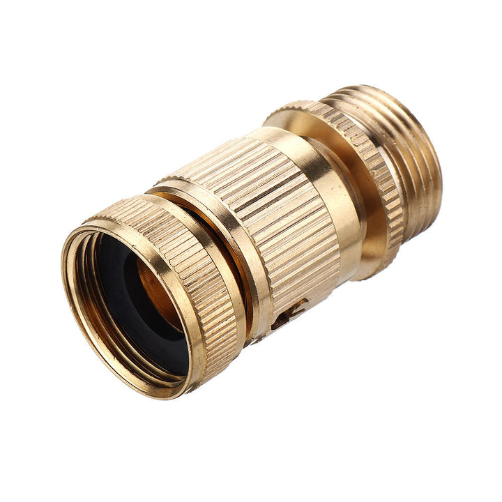 3,4 BSP Solid Brass Male and Female Connector Garden Hose Quick Connect Water Pipe Connectors Fitting w, Washers Image 7