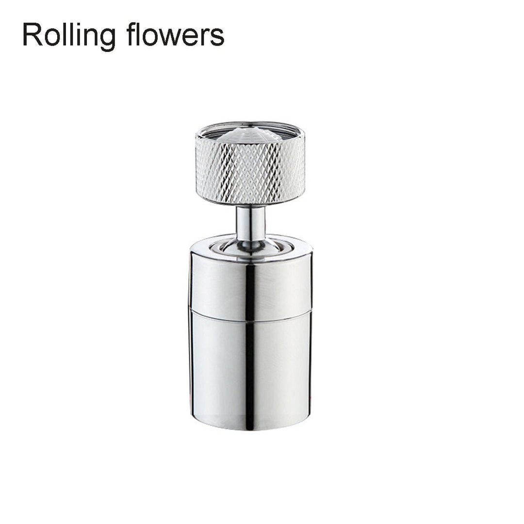 360 Rotate Universal Splash Filter Faucet Water Outlet Extender Silver Image 8