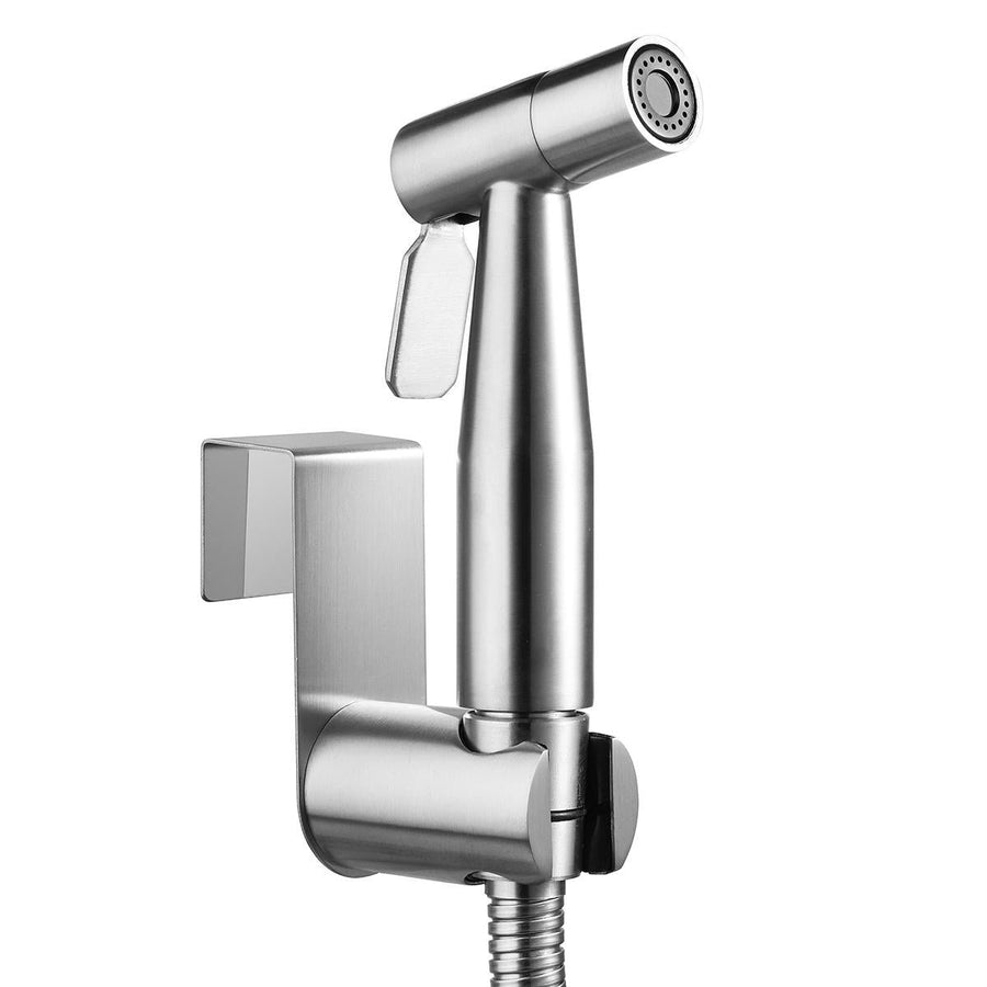 304 Stainless Steel Handheld Bidet Spray Shower Head Shattaf Toilet Two Water Methods Adapter Hose Image 1