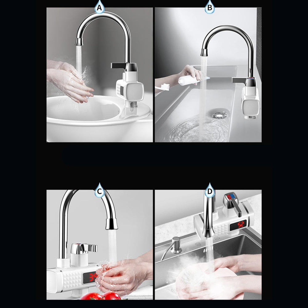 3000W 220V Electric Faucet Instant Tap Heater Rapid Heat Hot Water With Display Image 2