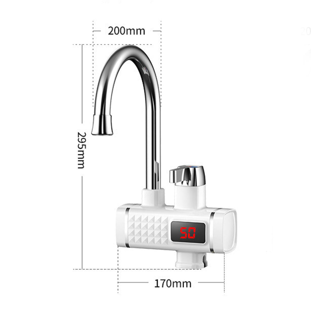 3000W 220V Electric Faucet Instant Tap Heater Rapid Heat Hot Water With Display Image 4