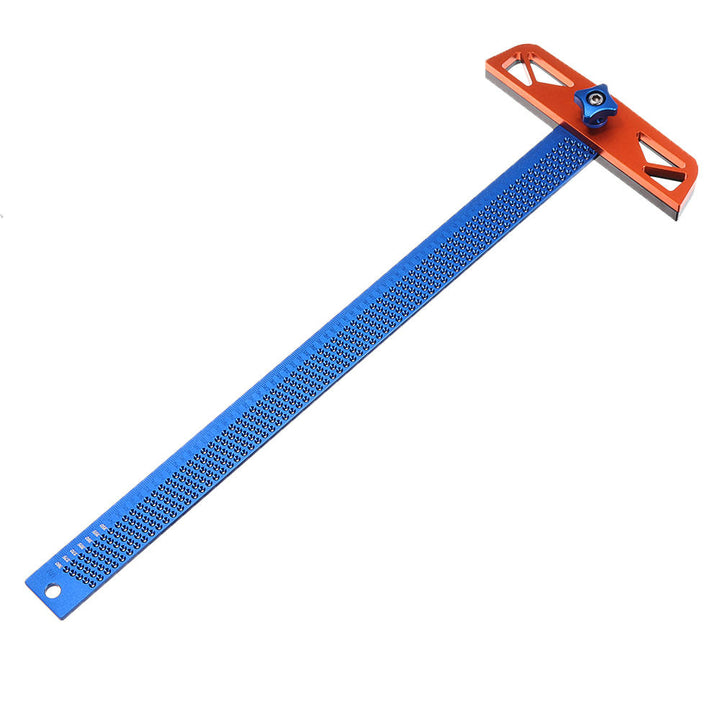 300,400mm Adjustable Angle Woodworking T Ruler Hole Positioning Crossed Marking Gauge Scriber Measuring Tool Image 11