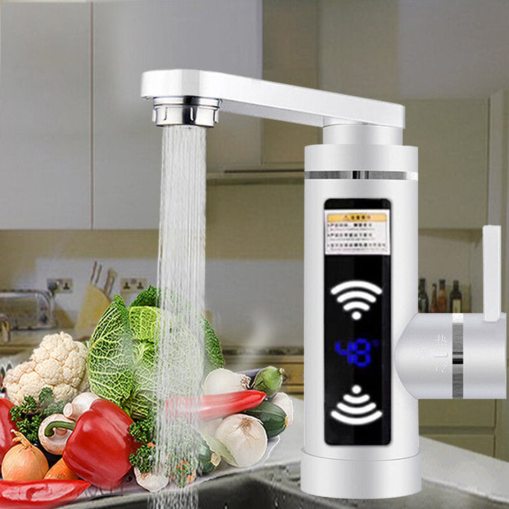 3000W Electric Faucet Heater Water Instant Heating Home Bathroom Kitchen Hot and Cold Mixer Tap LED Display EU Plug Image 9