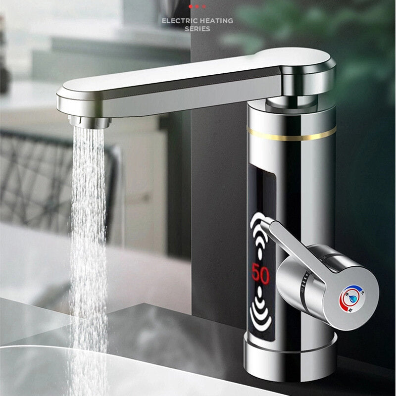 3000W Electric Faucet Heater Water Instant Heating Home Bathroom Kitchen Hot and Cold Mixer Tap LED Display EU Plug Image 10