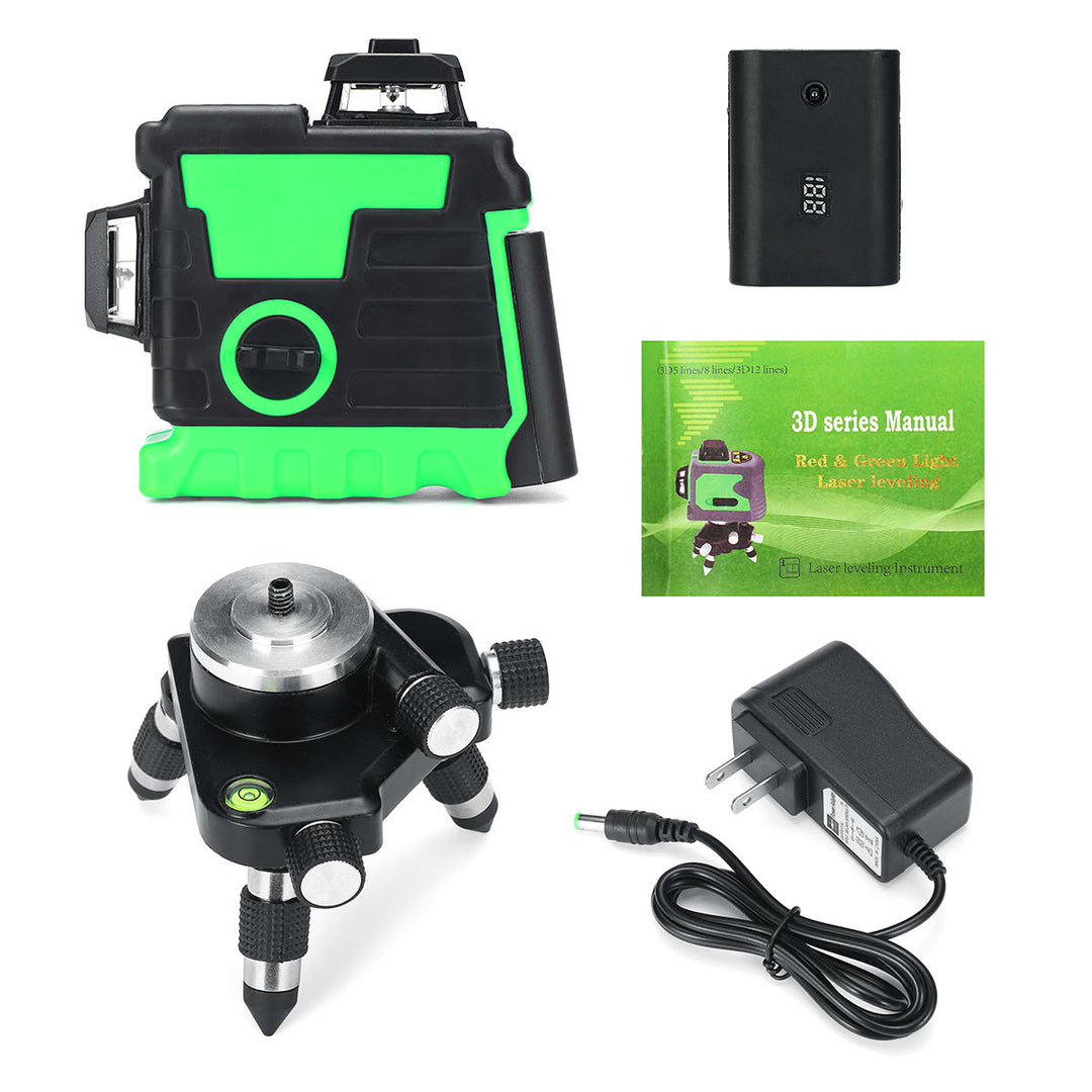 3D 12 Cross Line Laser Line Laser Spirit Level Automatic Self Leveling Image 4