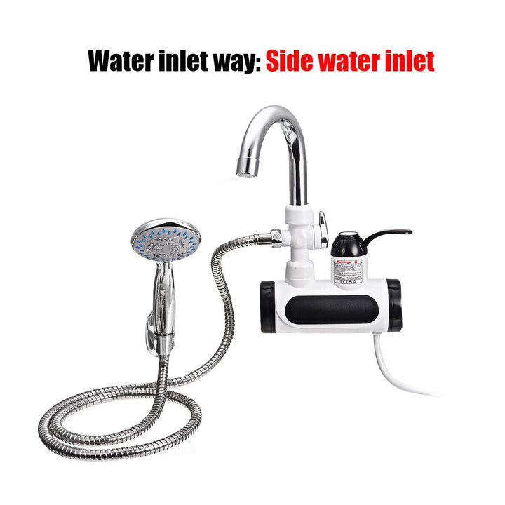 3000W Temperature Display Instant Hot Water Tap Tankless Electric Faucet Kitchen Image 11