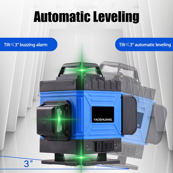 3D 360 12 Lines Green Laser Level Auto Self Leveling Horizontal Vertical Image 4