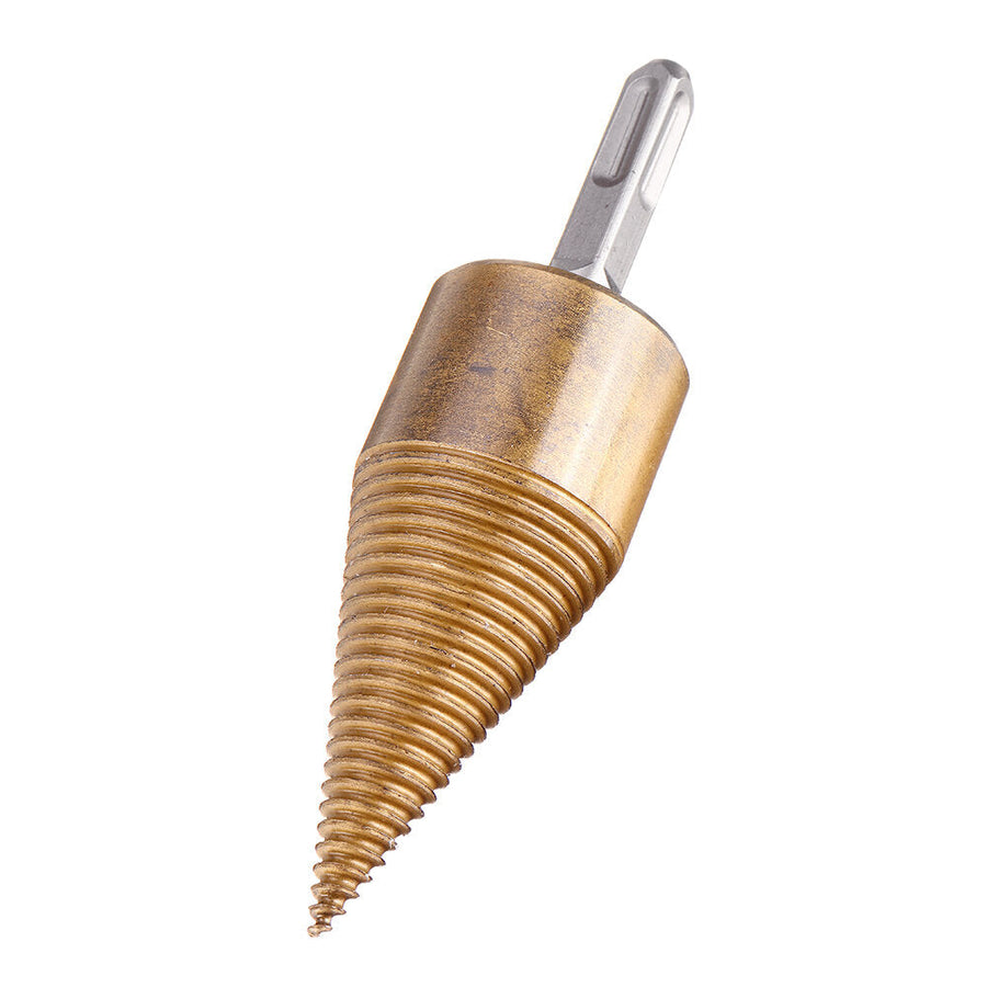 32,42mm Titanium Coated HSS Round,Square,Hexagonal Shank Firewood Drill Bit Splitter Image 1