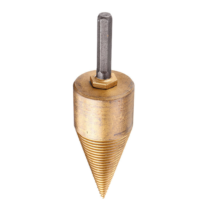 32,42mm Titanium Coated HSS Round,Square,Hexagonal Shank Firewood Drill Bit Splitter Image 3