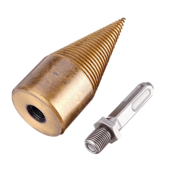 32,42mm Titanium Coated HSS Round,Square,Hexagonal Shank Firewood Drill Bit Splitter Image 4