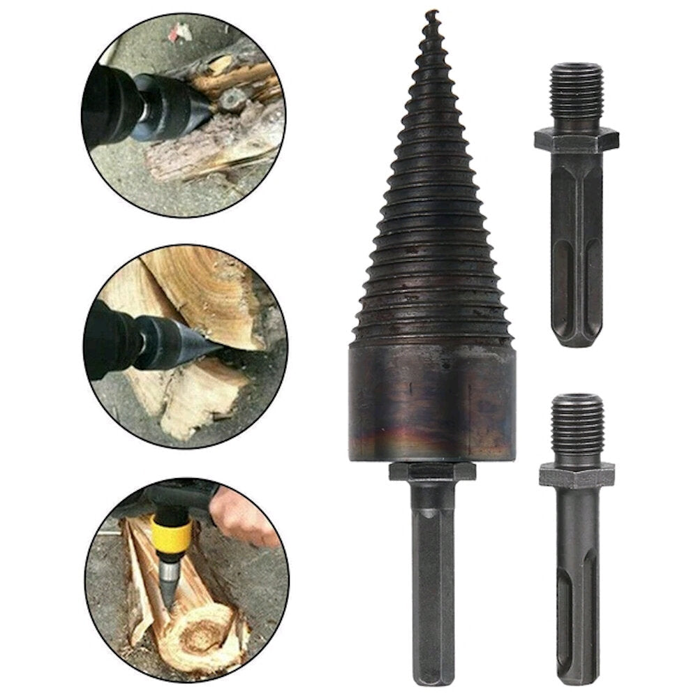 32,42mm Steel Square Shank,Round Shank,Hex Shank Wood Splitting Drill Bit Woodworking Tool Split Wood Drill Image 3