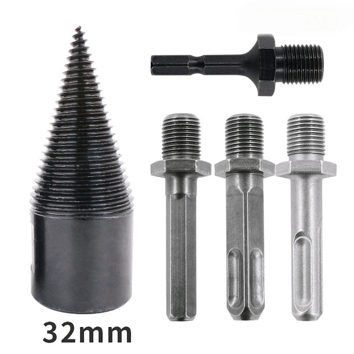 32,42mm Steel Square Shank,Round Shank,Hex Shank Wood Splitting Drill Bit Woodworking Tool Split Wood Drill Image 4