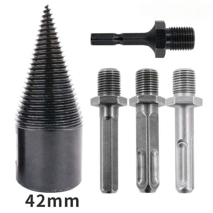 32,42mm Steel Square Shank,Round Shank,Hex Shank Wood Splitting Drill Bit Woodworking Tool Split Wood Drill Image 5