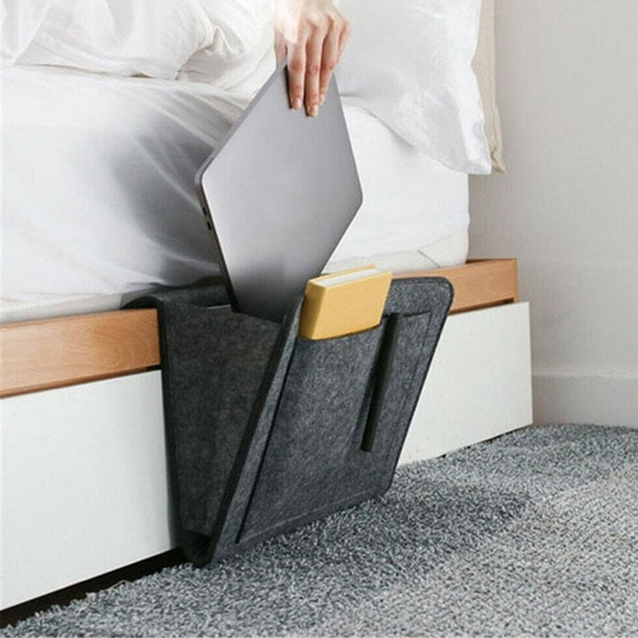 32x20x10cm Felt Bedside Sofa Storage Bag Remote Book Phone Hanging Parts Storage Box Image 7