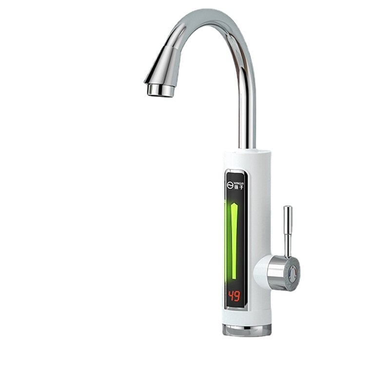 3300W Electric Hot Water Heater Faucet LED Ambient Light Temperature Display Instant Heating Tap Image 1