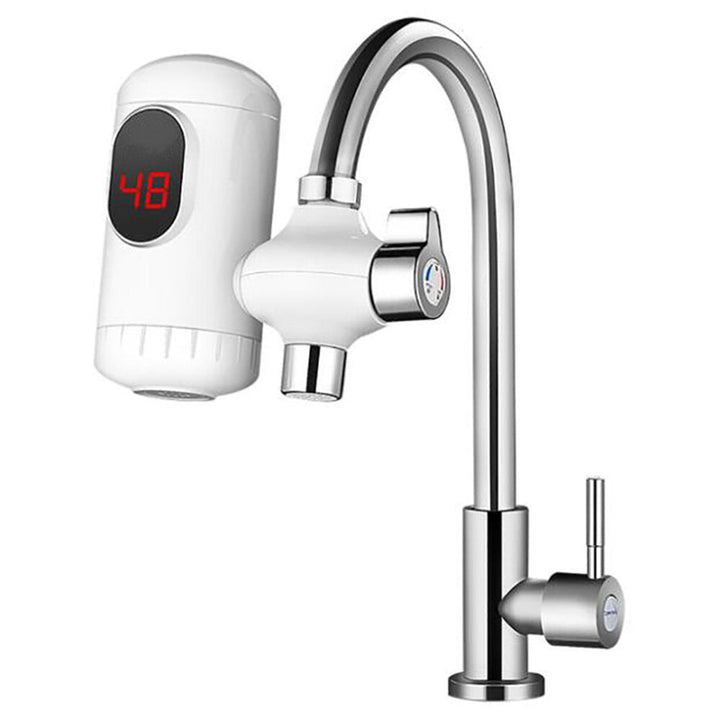 3000W 220V 3 Seconds Instant Tankless Electric Hot Water Heater Faucet Kitchen Fast Heating Tap with LED Digital Display Image 1