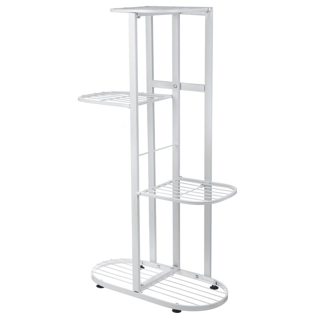 4 Tire Metal Plant Stand Display Shelf Home Garden Ornaments Image 1