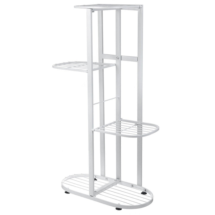 4 Tire Metal Plant Stand Display Shelf Home Garden Ornaments Image 1