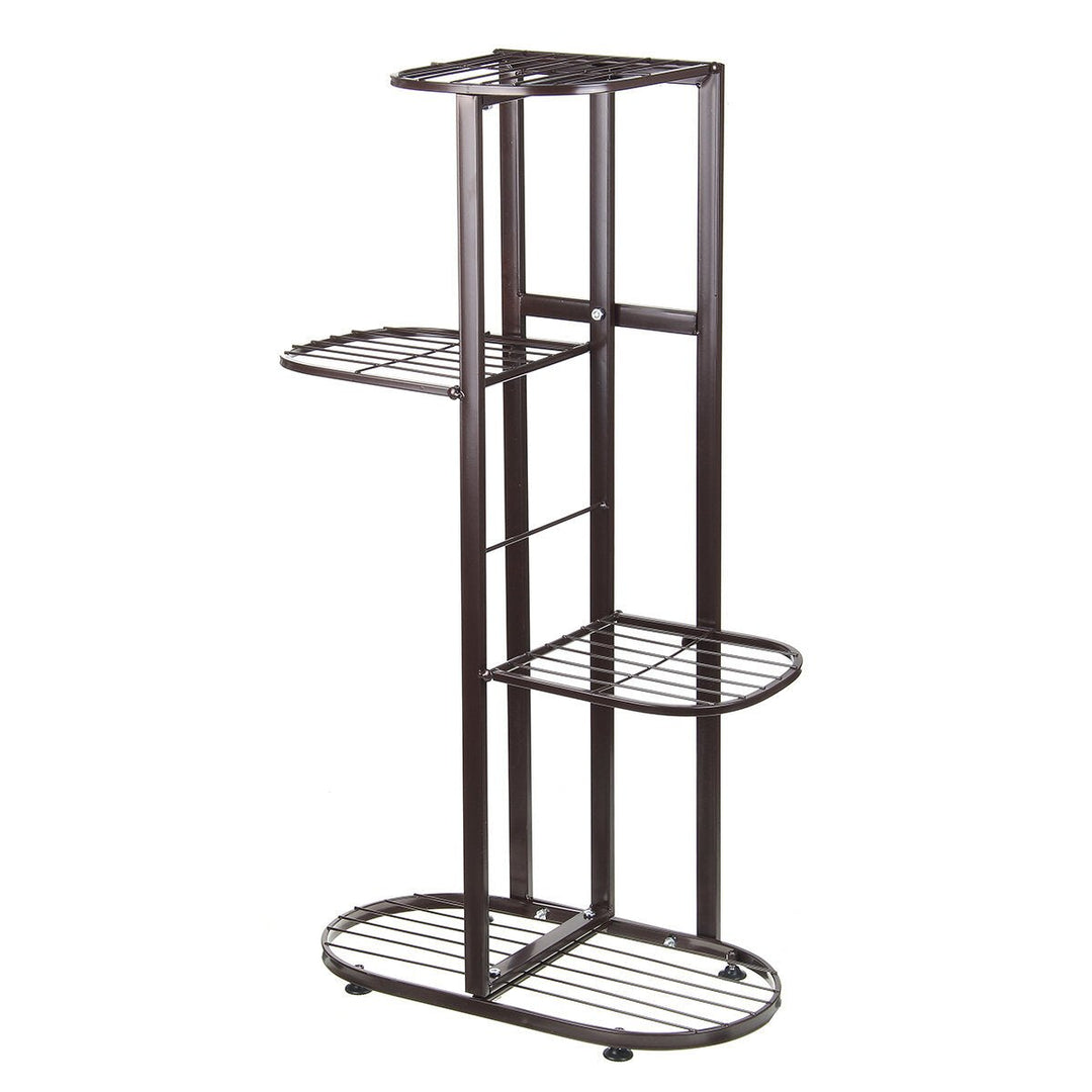 4 Tire Metal Plant Stand Display Shelf Home Garden Ornaments Image 10