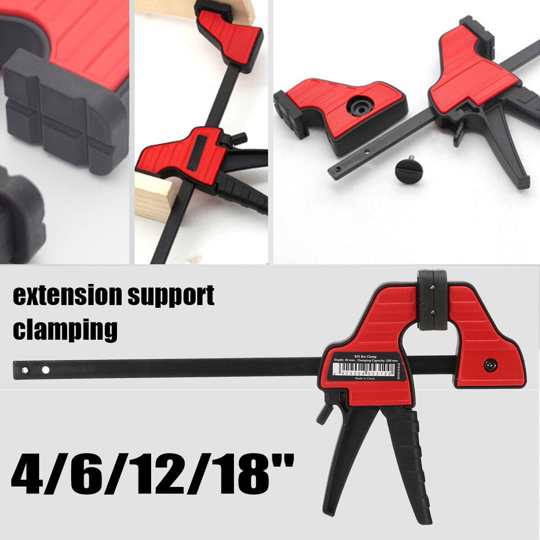 4,6,12,18 Inch Plastic F Clamp Heavy Duty Holder Quick Release Parallel Wood Tool Woodworking Clamp Image 9