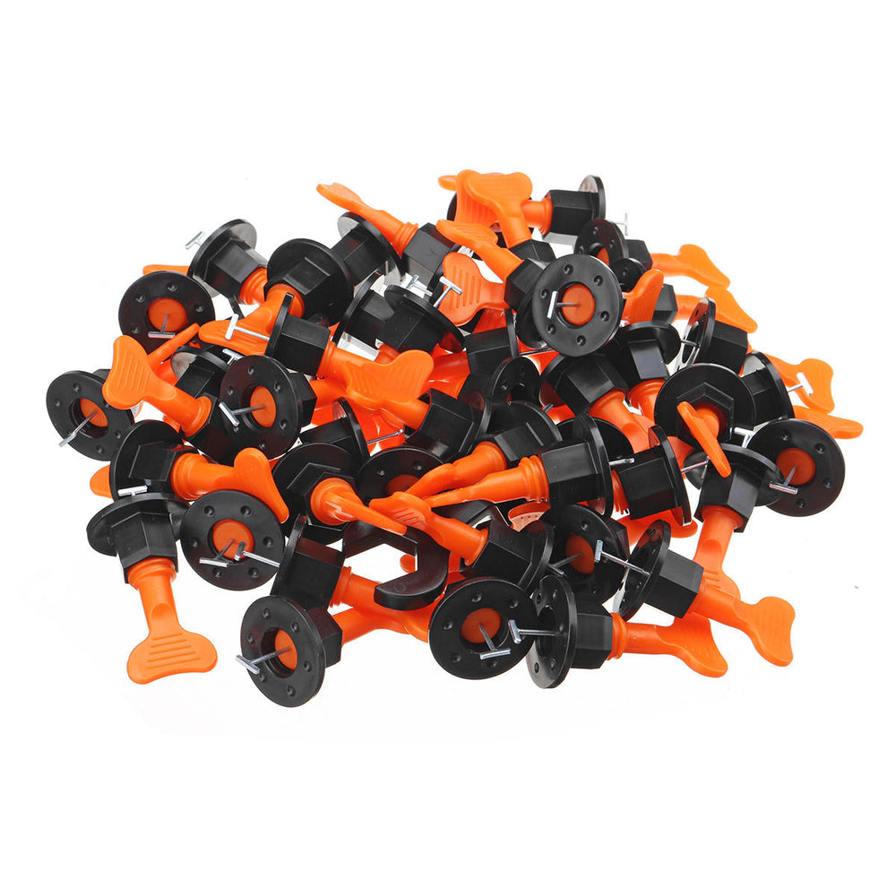 40,50,100Pcs Tile Leveling System Floor Kit Alignment Clip Reusable Spacers Locator W, Wrench Image 2