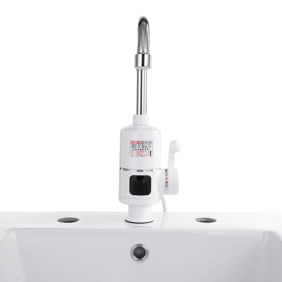 3000W Tankless Instant Electric Hot Water Heater Faucet LED Kitchen Bathroom Heating Tap Image 1