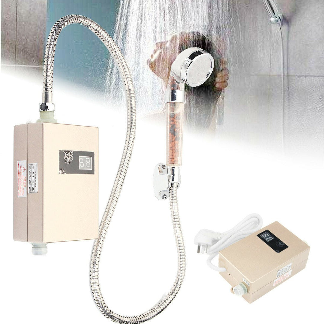 3000W Mini Electric Instant Hot Water Heater Shower LCD Display Bathroom Kitchen Image 3