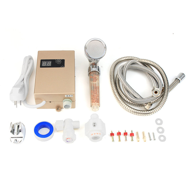 3000W Mini Electric Instant Hot Water Heater Shower LCD Display Bathroom Kitchen Image 4