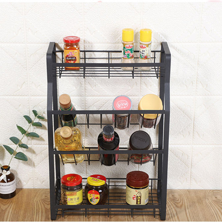 4 Tier Kitchen Spice Rack Standing Holder Jar Organiser Storage Spice Shelf Image 5