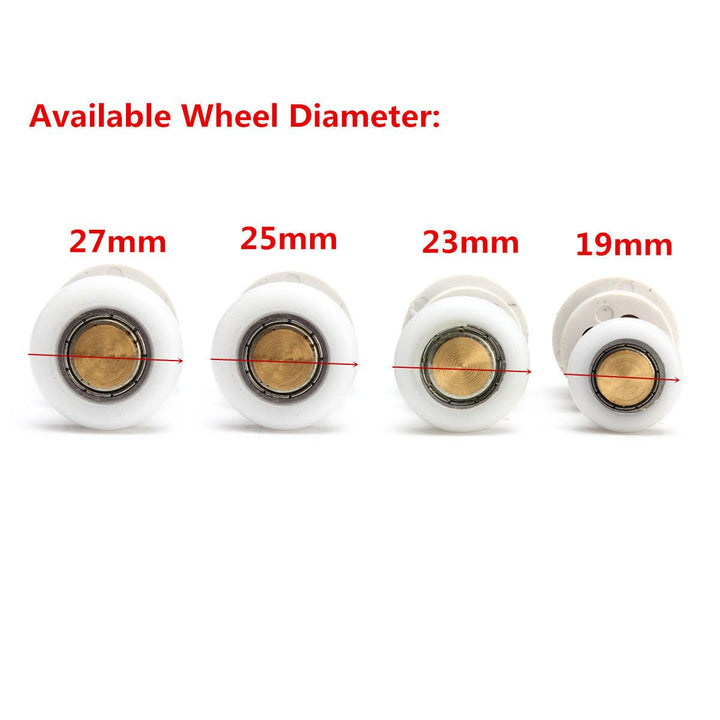 4pc Partiality Shower Bath Door Rollers Runners Wheels Pulleys Image 4