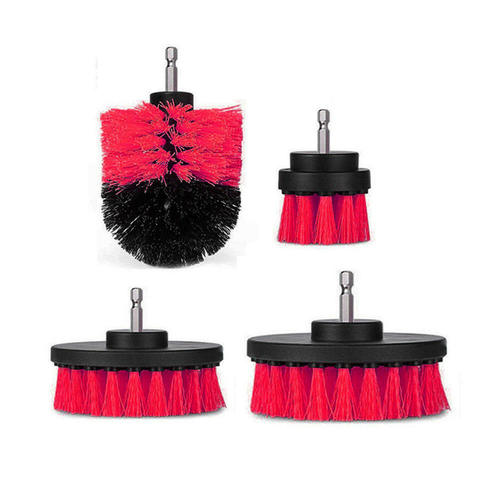 4pcs 2,3.5,4,5 Inch Drill Brush Kit Tub Cleaner Scrubber Cleaning Brushes Yellow,Red,Blue Image 6