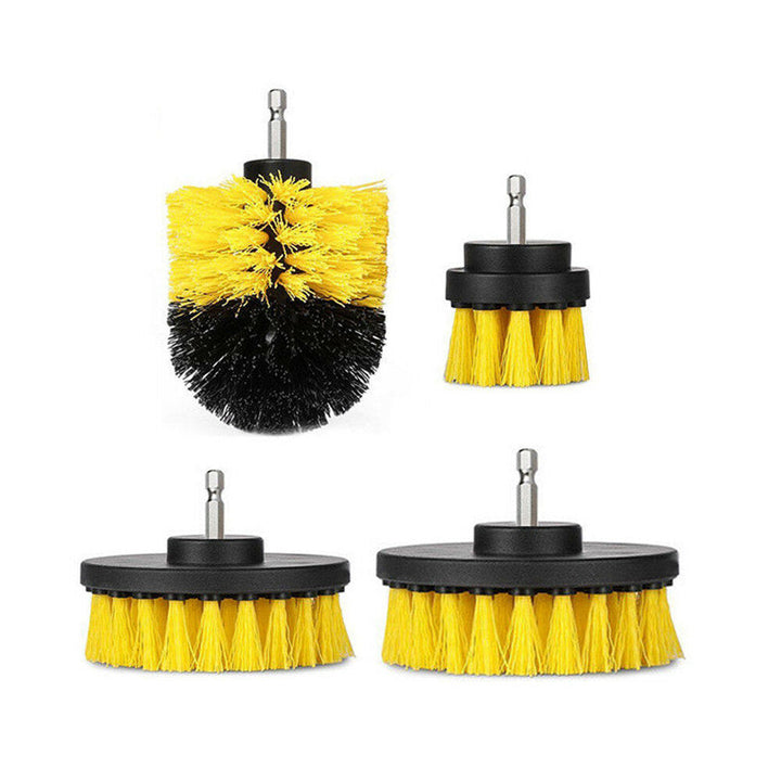 4pcs 2,3.5,4,5 Inch Drill Brush Kit Tub Cleaner Scrubber Cleaning Brushes Yellow,Red,Blue Image 7