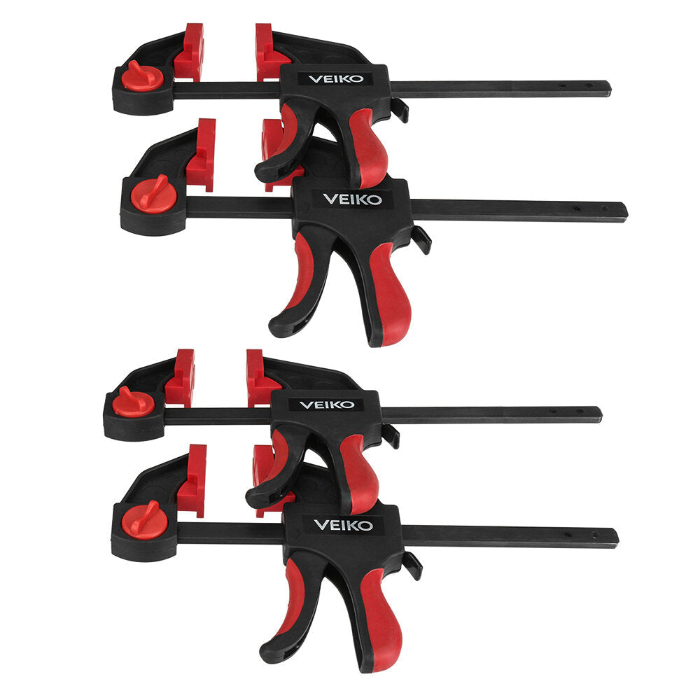 4Pcs 6,12inch Quick-Grip Bar Clamp One-Handed Clamp Spreader Light-Duty Quick-Change F Clamp with 100KG Load Limit Image 2