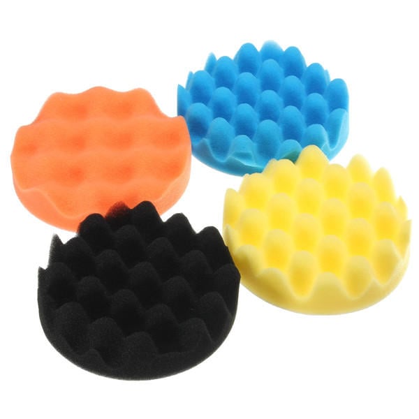 4pcs Sponge Wave Polishing Buffing Pads Kit 3,4,5,6,7 Inch for Car polisher Image 3