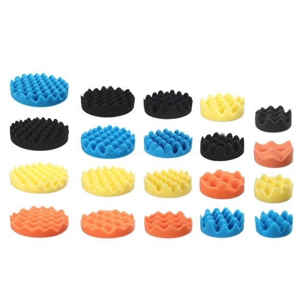 4pcs Sponge Wave Polishing Buffing Pads Kit 3,4,5,6,7 Inch for Car polisher Image 5