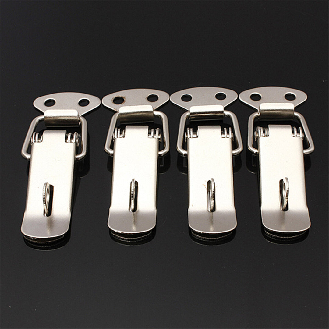 4PCS Case Box Chest Spring Stainless Tone Lock Toggle Latch Catch Clasp Image 1