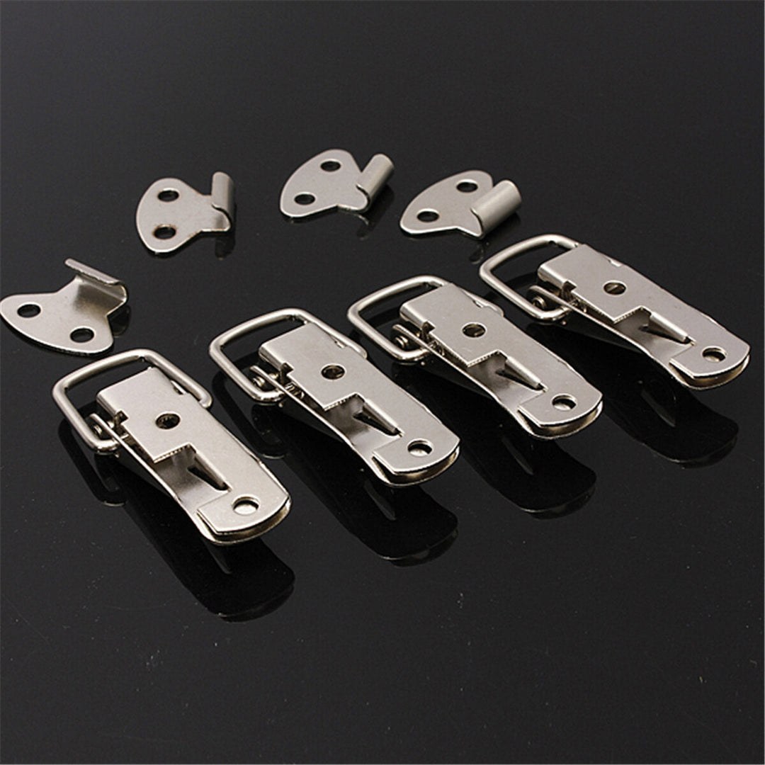 4PCS Case Box Chest Spring Stainless Tone Lock Toggle Latch Catch Clasp Image 5