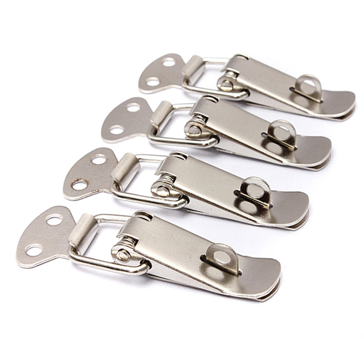 4PCS Case Box Chest Spring Stainless Tone Lock Toggle Latch Catch Clasp Image 9