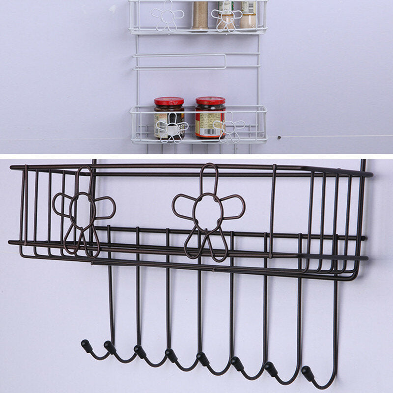 5 Tiers Fridge Hanging Rack Shelf Side Storage Spice Multi-Layer Side Holder Image 4