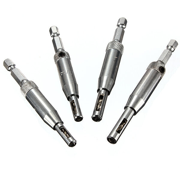 4pcs Self Centering Hinge Wood Drill Bits Set 5,64 7,64 9,64 11,64 Image 5