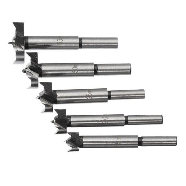 5Pcs 15-35mm Forstner Drill Bits Set Hinge Hole Cutters Wood Working Hole Saw Cutters Image 3