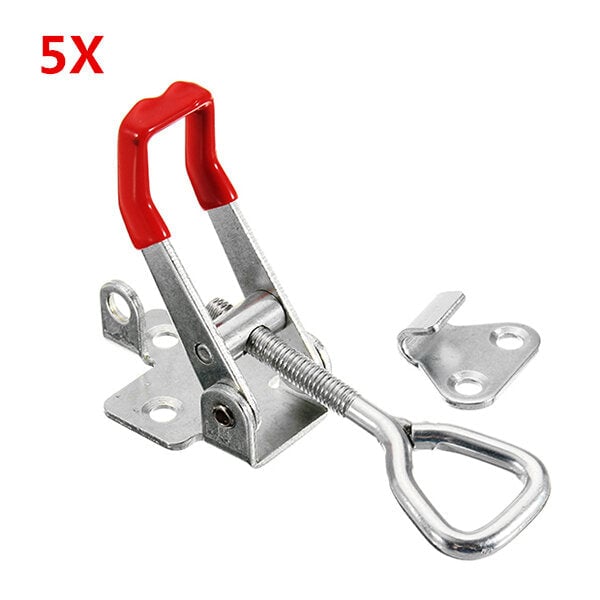 5Pcs 180Kg,397Lbs Quick Latch Type Toggle Clamp Catch Adjustable Lever Handle Image 1