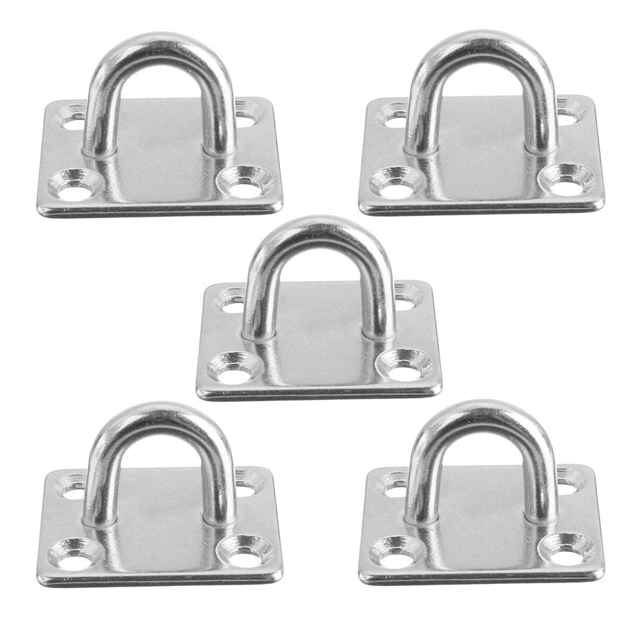 5PCS 304 Stainless Steel Pad Eye Plate Marine Boat Hardware Hook M5 Heavy Duty Image 1