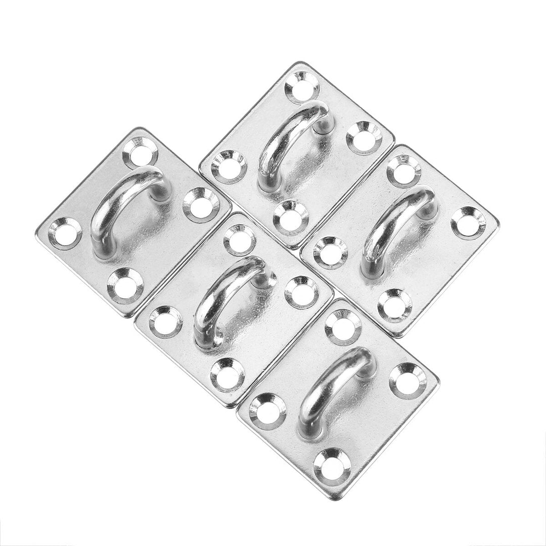 5PCS 304 Stainless Steel Pad Eye Plate Marine Boat Hardware Hook M5 Heavy Duty Image 7