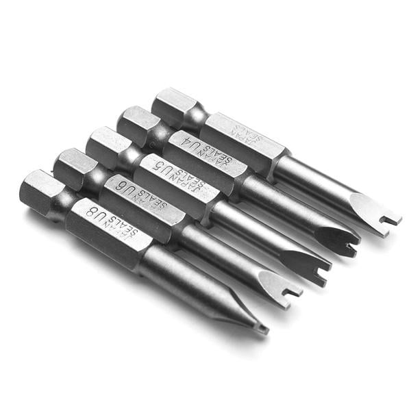 5pcs 50mm 1,4 Inch Hex Magnetic U-shaped Screwdriver Bits Image 1